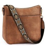 BOSTANTEN Women's Leather Crossbody Bag with Adjustable Strap