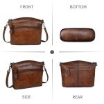Vintage Leather Crossbody Bag for Women (Coffee)