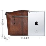 Vintage Leather Crossbody Bag for Women (Coffee)