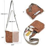 BOSTANTEN Women's Leather Crossbody Bag with Adjustable Strap