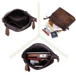 Vintage Leather Crossbody Bag for Women (Coffee)