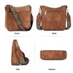 BOSTANTEN Women's Leather Crossbody Bag with Adjustable Strap