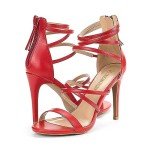 DREAM PAIRS Women's Red High Heel Sandals