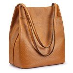 Kattee Brown Soft Leather Women's Crossbody Tote