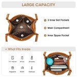 Kattee Brown Soft Leather Women's Crossbody Tote