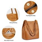 Kattee Brown Soft Leather Women's Crossbody Tote