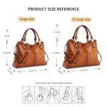 Kattee Women's Brown Leather Satchel Shoulder Bag