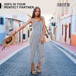 IDIFU Women's Crisscross Strappy Platform Heeled Sandals