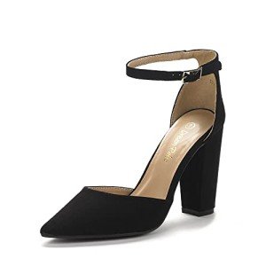 Dream Pairs Women's Coco Black Pointed Heels
