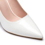 Elisabet Tang Women's White Pointed Toe Stilettos