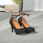 Mostrin Black Closed Toe High Heels for Women