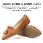 Tan Suede Bowknot Pointed Toe Ballet Flats
