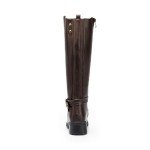 DREAM PAIRS Women's Knee High Motorcycle Boots, Brown