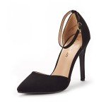 DREAM PAIRS Women's Black Pointed Toe Heels