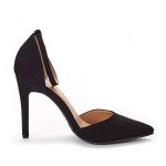 DREAM PAIRS Women's Black Pointed Toe Heels