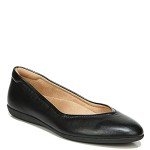 Naturalizer Women's Vivienne Black Leather Ballet Flats