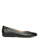 Naturalizer Women's Vivienne Black Leather Ballet Flats