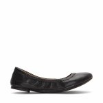 LUCKY Women’s Emmie Black Leather Ballerina Flats