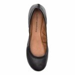 LUCKY Women’s Emmie Black Leather Ballerina Flats