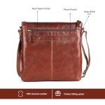 Olga Large Soft Leather Crossbody Bag (Cognac)