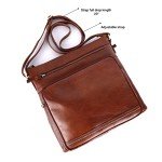 Olga Large Soft Leather Crossbody Bag (Cognac)