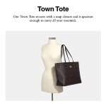 COACH Brown and Black Town Tote Bag