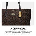 COACH Brown and Black Town Tote Bag