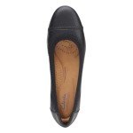 Clarks Women's Black Leather Ballet Flats, Size 8