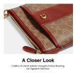 COACH Color-Block Signature Kitt Bag in Tan Rust