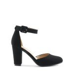 DREAM PAIRS Women's Chunky Heel Ankle Strap Pumps