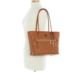 Caramel Pebble Grain Leather Tote Bag for Women