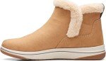Clarks Women's Tan Breeze Fur Ankle Boots