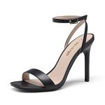 Chic Black Open Toe High Heels for Women