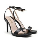 Chic Black Open Toe High Heels for Women