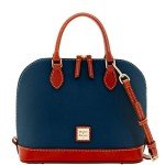 Dooney & Bourke Blue Pebble Grain Satchel Bag