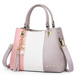 Stylish PU Leather Satchel with Multi Pockets