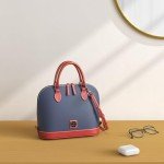 Dooney & Bourke Blue Pebble Grain Satchel Bag