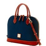 Dooney & Bourke Blue Pebble Grain Satchel Bag