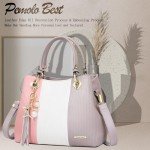 Stylish PU Leather Satchel with Multi Pockets