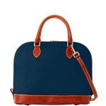Dooney & Bourke Blue Pebble Grain Satchel Bag