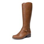 Women's Knee High Comfort Boots with Buckle
