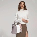 Stylish PU Leather Satchel with Multi Pockets