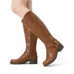 Women's Knee High Comfort Boots with Buckle