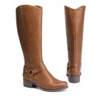 Women's Knee High Comfort Boots with Buckle