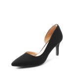 Elegant Black Suede High Heel Pumps for Women