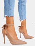 Fashare Women's Bowtie Pointed Toe High Heels