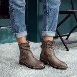 Trendy Khaki Ankle Combat Boots for Women