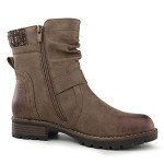 Trendy Khaki Ankle Combat Boots for Women