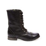 Steve Madden Women's Troopa Black Leather Boots