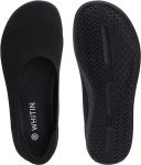 WHITIN Women's Black Wide Toe Ballerina Flats